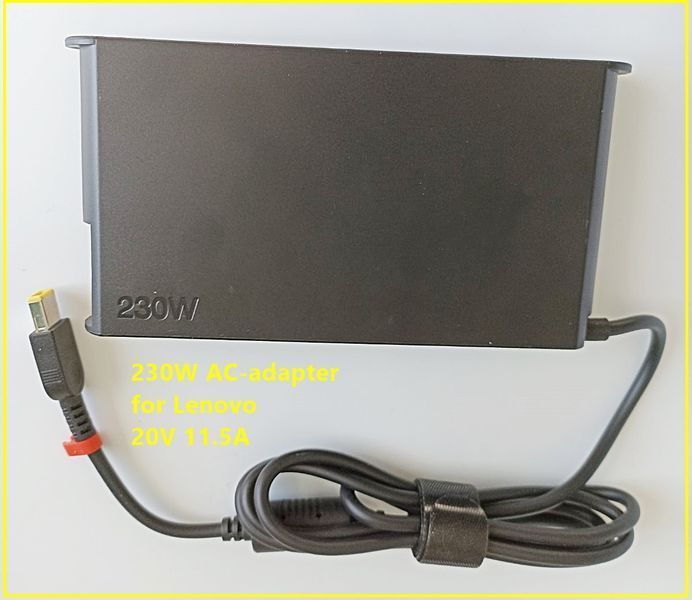 Oplader voor laptop Lenovo Legion Y740-15IRHg (81UH) 20V 11.5A (230W) adapter ADL230NDC3A, 5A10H28357 ,SA10E75804, 00HM626, met gele rechthoekige connector P0005 фото