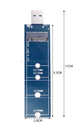 M.2 SSD naar USB 3.0-adapter M2B80BXY фото