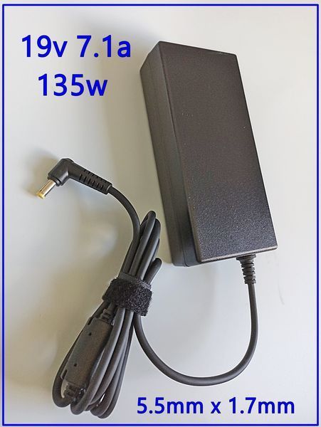 135W laptop oplader geschikt voor Acer Nitro 5 AN515-45-R6XD 19v 7.1a adapter met (5.5x1.7)mm connector AC-135W-5517 фото